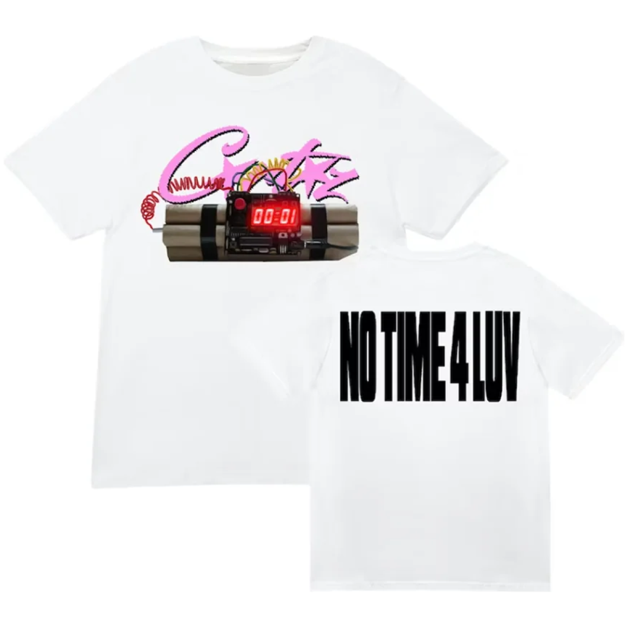 Corteiz No Time 4 Luv Tee White