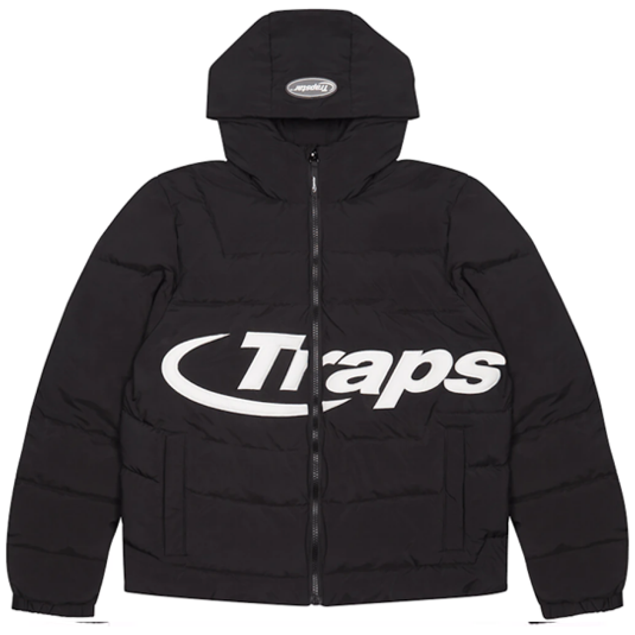 Trapstar Hyperdrive Hooded Puffer Jacket Black/White