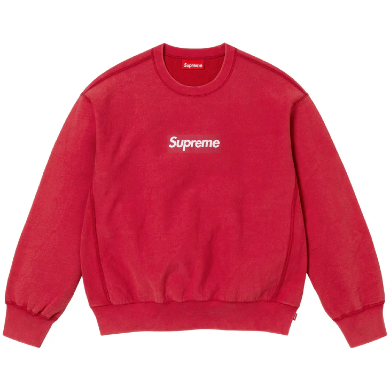 Supreme Washed Box Logo Crewneck Red