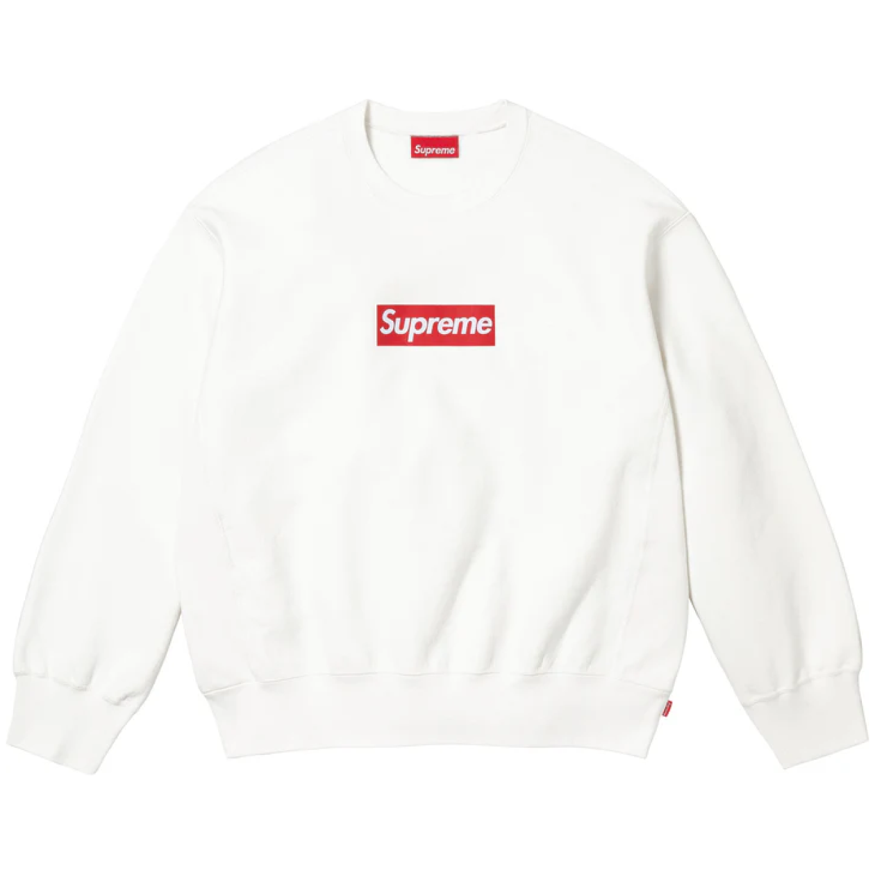 Supreme Washed Box Logo Crewneck White