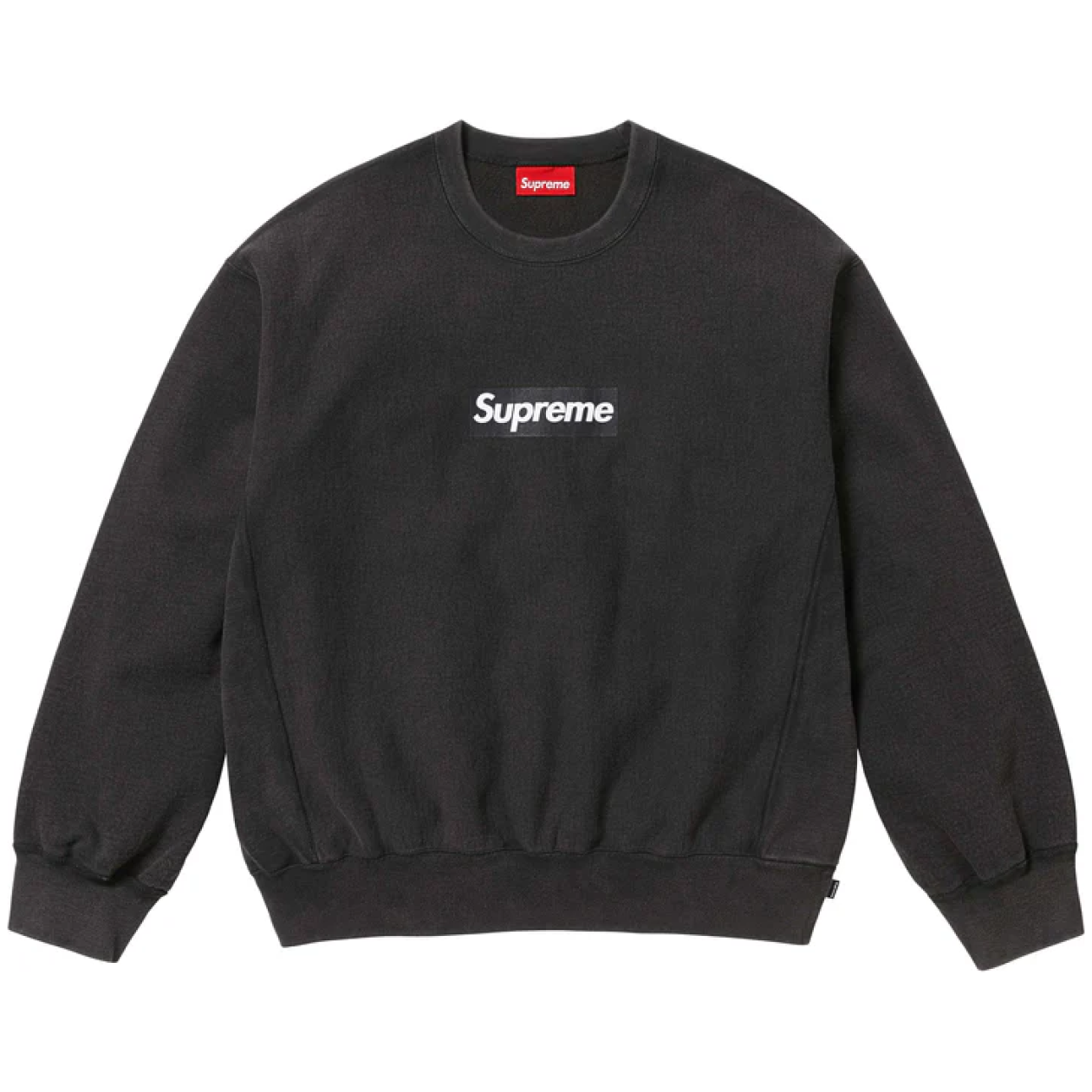 Supreme Washed Box Logo Crewneck Black