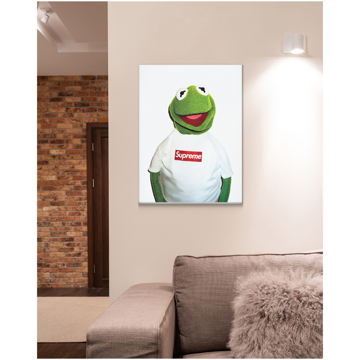 Obraz na płótnie Kermit x Supreme