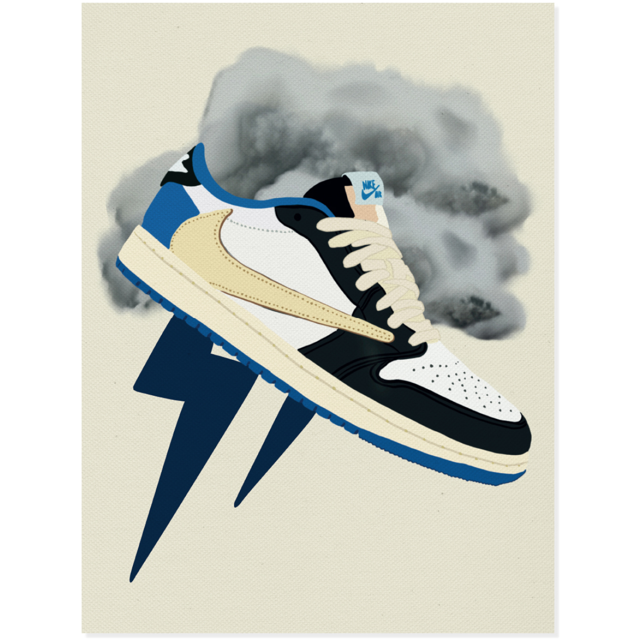 Obraz na płótnie Nike Air Jordan 1 Low Travis Scott x Fragment