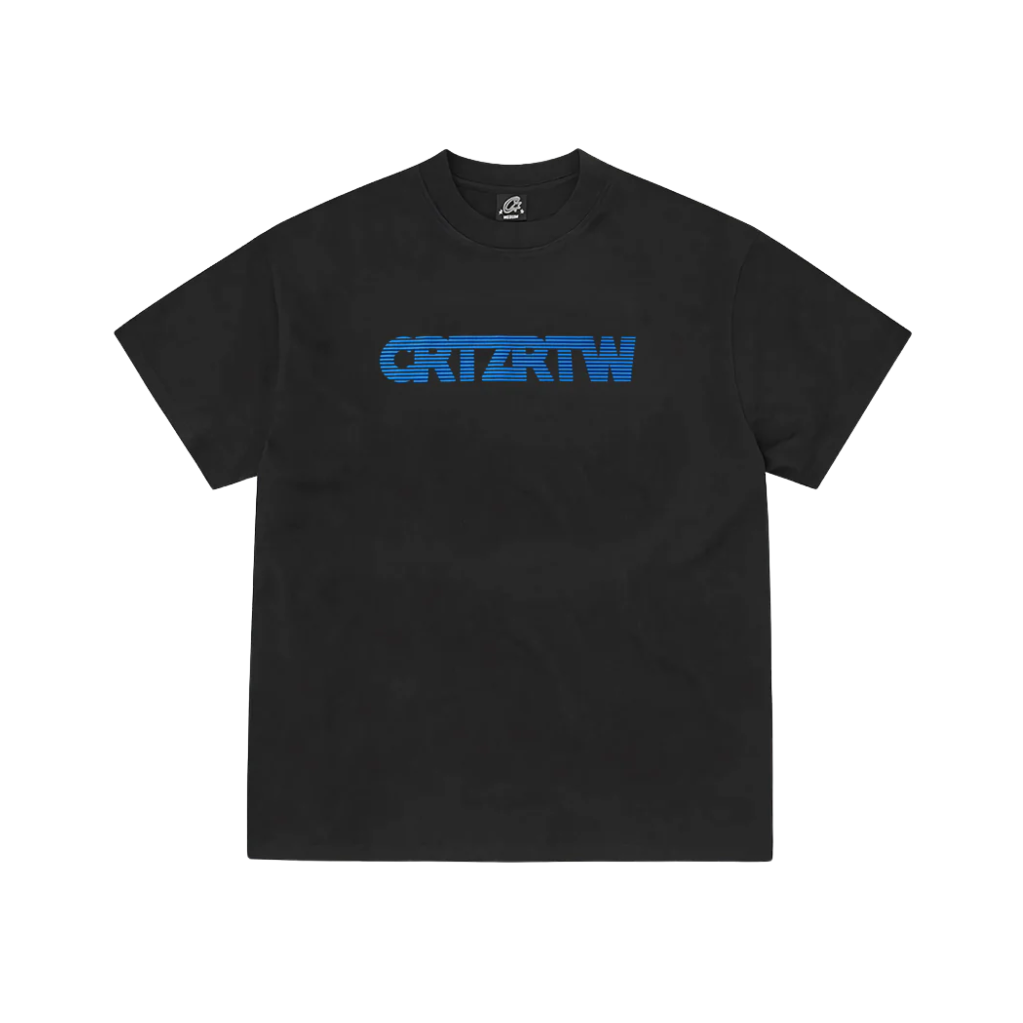 Corteiz CRTZRTW Blue Logo Tee Black