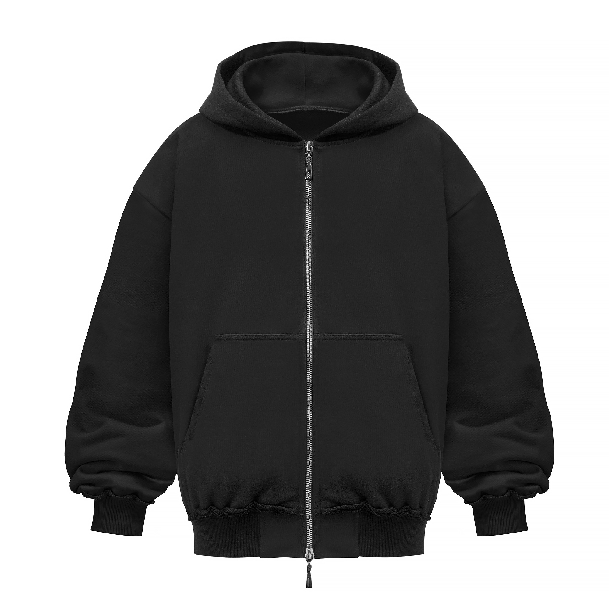 MSC DESIGN Black Hoodie Zipper