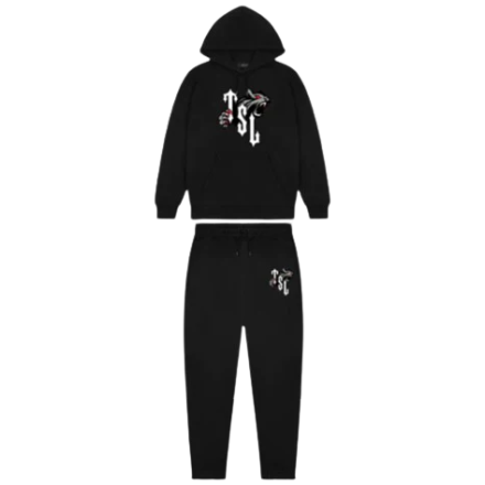 Trapstar TSL Shooters Bloodshot Hooded Tracksuit Black