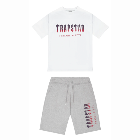 Trapstar Set Decoded Tee WHITE/Shorts Grey