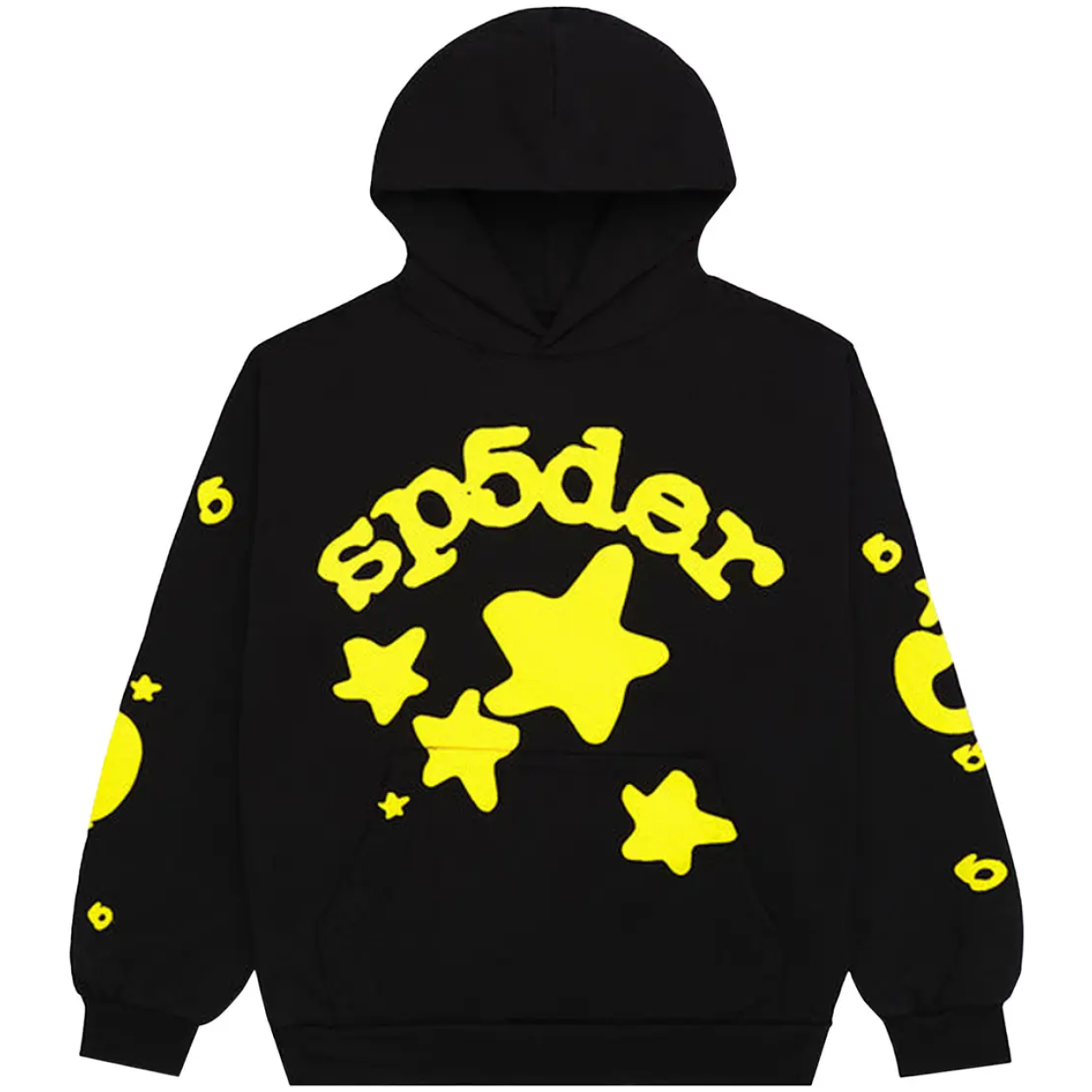 Sp5der Beluga Hoodie Onyx/Yellow
