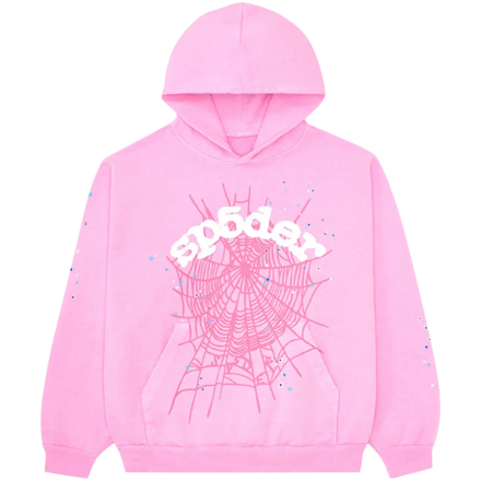 Sp5der OG Web Hoodie Pink