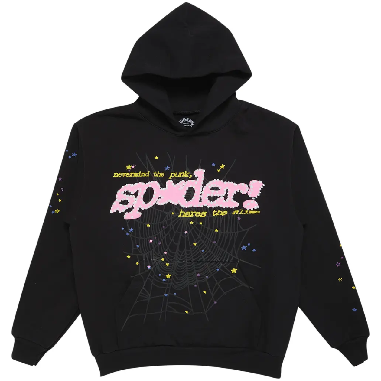 Sp5der P*NK V2 Hoodie Black
