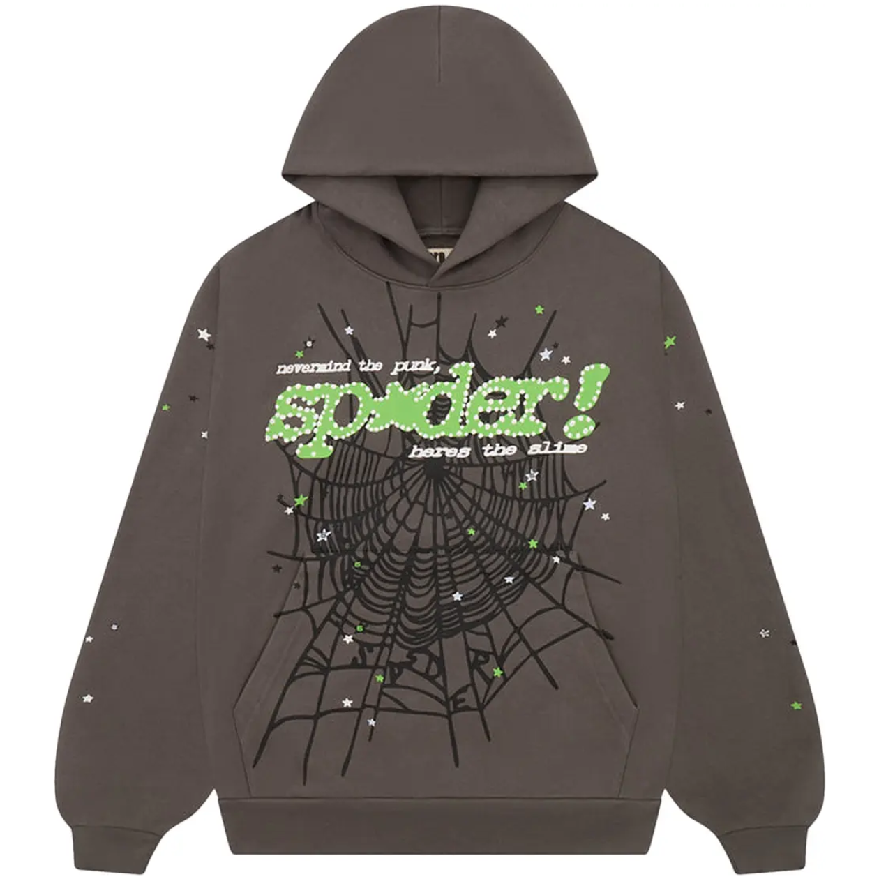 Sp5der Punk V2 Hoodie Slate Grey
