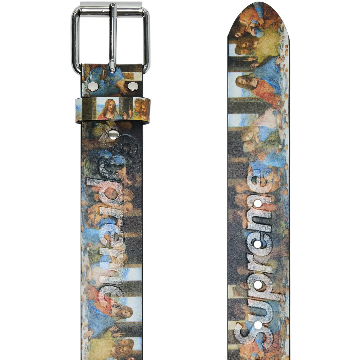 Supreme Last Supper Leather Belt Multicolor
