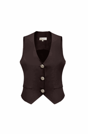 Cafe Societe Kamizelka Daisy (Chocolate Brown)
